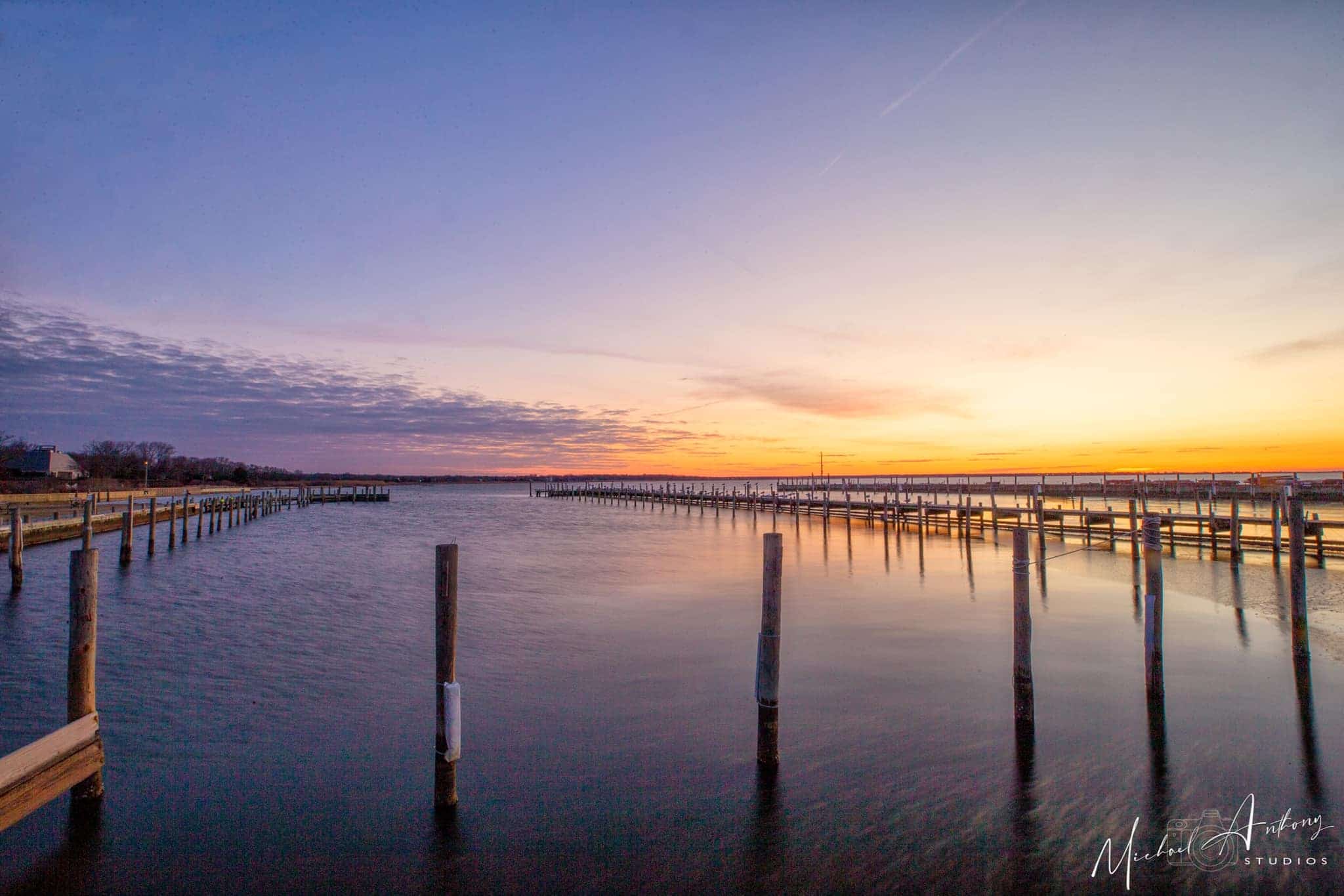 Image of the water at sunset